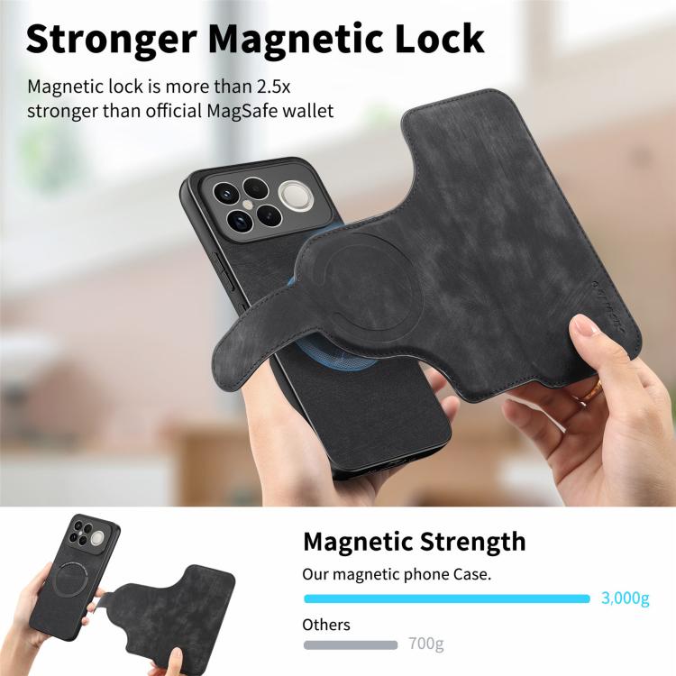 For Redmi K90 Pro Max / Poco F8 Ultra CaseNeo MagSafe RFID Anti-theft Retro Leather Phone Case