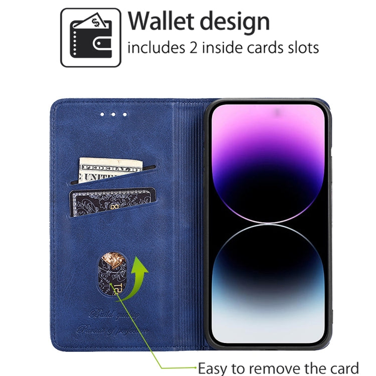 For iPhone 16 Pro Cow Texture Magnetic Leather Phone Case