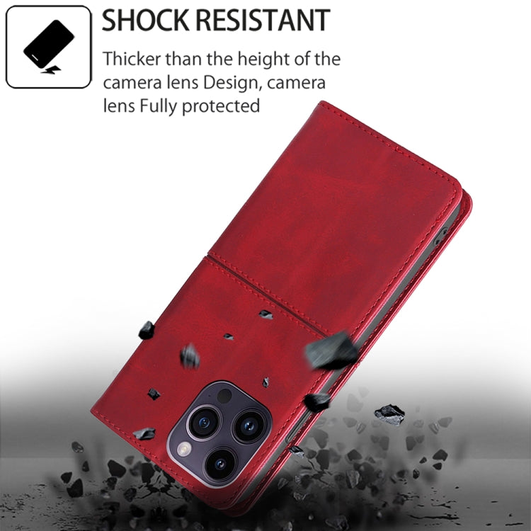For iPhone 16 Pro Max Cow Texture Magnetic Leather Phone Case