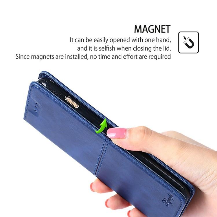 For iPhone Air Cow Texture Magnetic Leather Phone Case