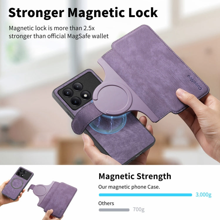 For Xiaomi Poco F6 Pro CaseNeo MagSafe RFID Anti-theft Retro Leather Phone Case