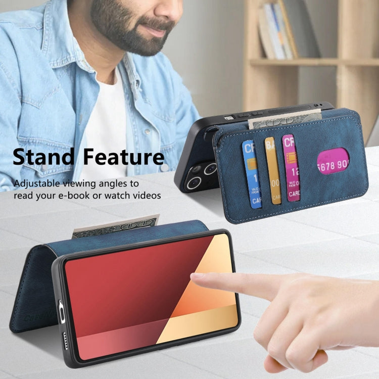 For Xiaomi Poco M6 Pro 4G CaseNeo MagSafe RFID Anti-theft Retro Leather Phone Case