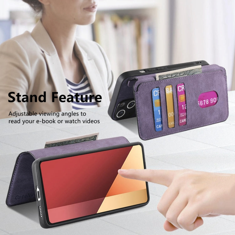 For Xiaomi Poco M6 Pro 4G CaseNeo MagSafe RFID Anti-theft Retro Leather Phone Case