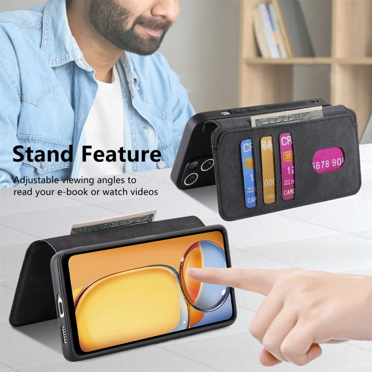 For Xiaomi Poco M6 CaseNeo MagSafe RFID Anti-theft Retro Leather Phone Case