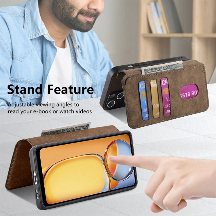For Xiaomi Poco M6 CaseNeo MagSafe RFID Anti-theft Retro Leather Phone Case