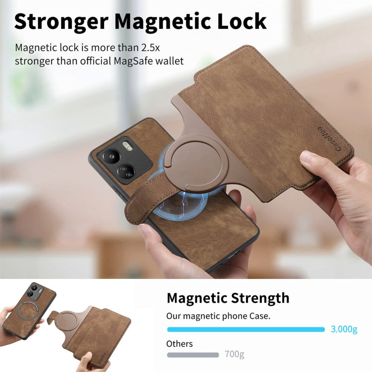 For Xiaomi Poco M6 CaseNeo MagSafe RFID Anti-theft Retro Leather Phone Case