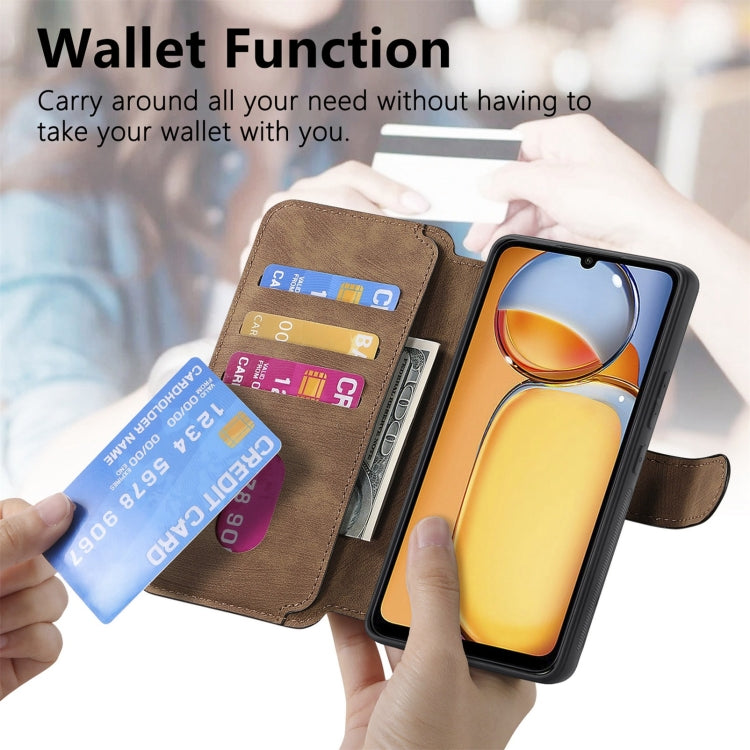For Xiaomi Poco M6 CaseNeo MagSafe RFID Anti-theft Retro Leather Phone Case