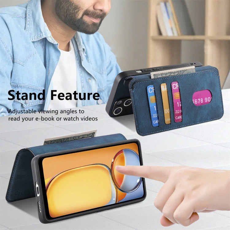 For Xiaomi Poco M6 CaseNeo MagSafe RFID Anti-theft Retro Leather Phone Case