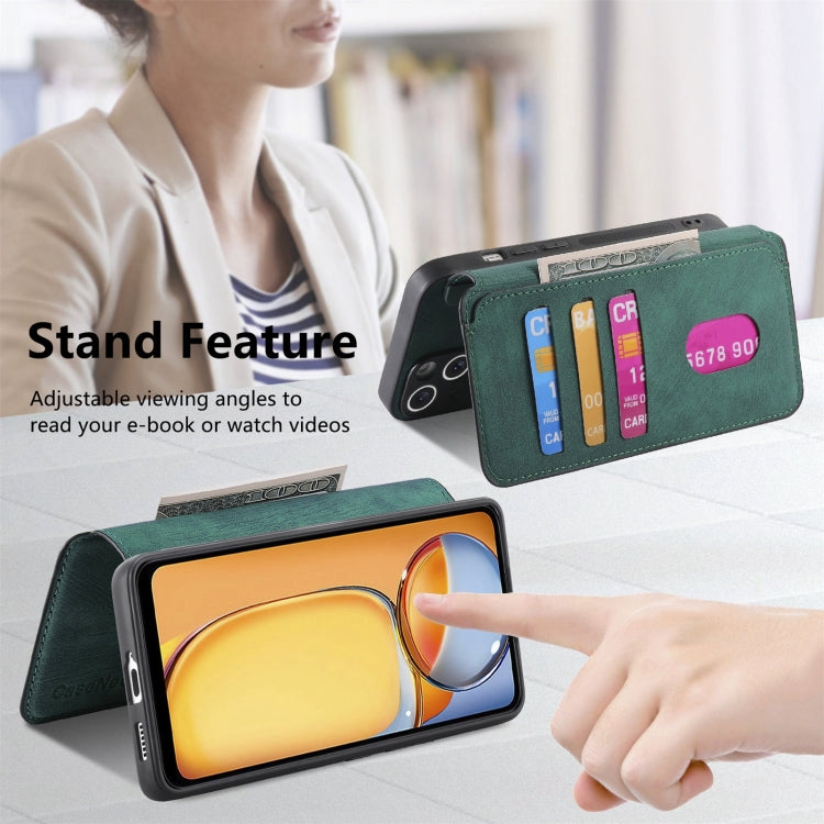 For Xiaomi Poco M6 CaseNeo MagSafe RFID Anti-theft Retro Leather Phone Case