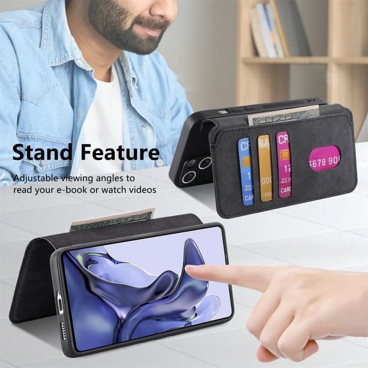 For Xiaomi Mi 11T / 11T Pro 5G CaseNeo MagSafe RFID Anti-theft Retro Leather Phone Case