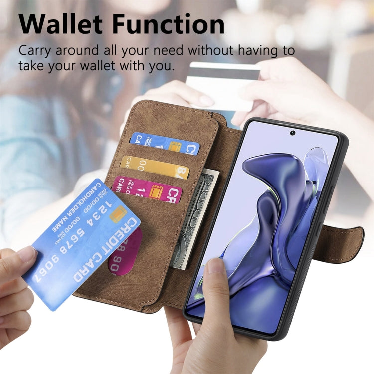 For Xiaomi Mi 11T / 11T Pro 5G CaseNeo MagSafe RFID Anti-theft Retro Leather Phone Case