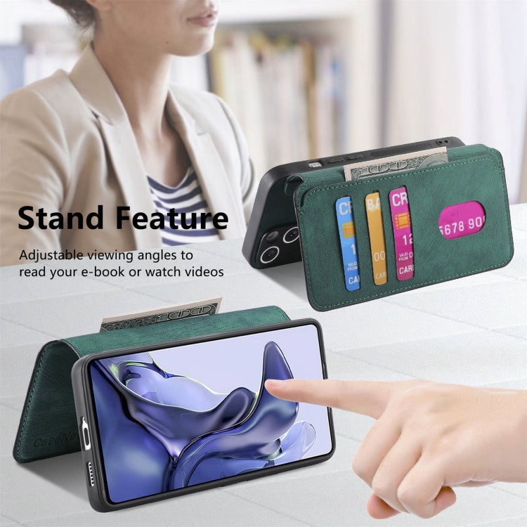For Xiaomi Mi 11T / 11T Pro 5G CaseNeo MagSafe RFID Anti-theft Retro Leather Phone Case