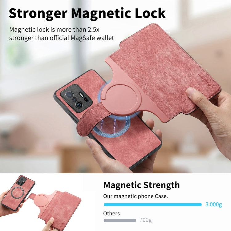 For Xiaomi Mi 11T / 11T Pro 5G CaseNeo MagSafe RFID Anti-theft Retro Leather Phone Case