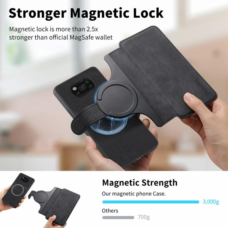 For Xiaomi Poco X3 NFC CaseNeo MagSafe RFID Anti-theft Retro Leather Phone Case