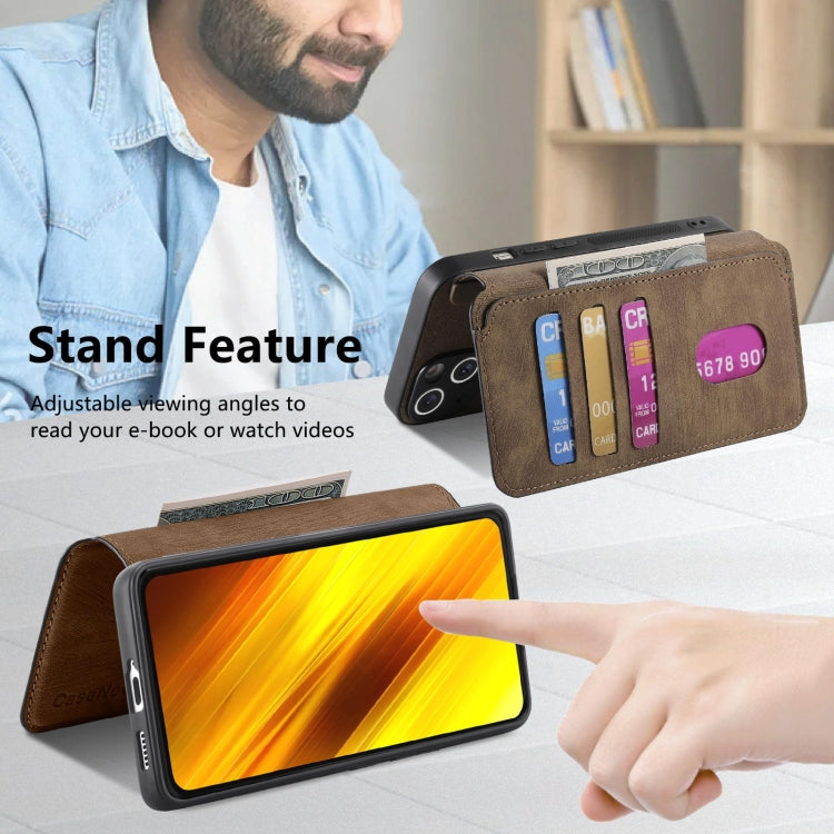 For Xiaomi Poco X3 NFC CaseNeo MagSafe RFID Anti-theft Retro Leather Phone Case