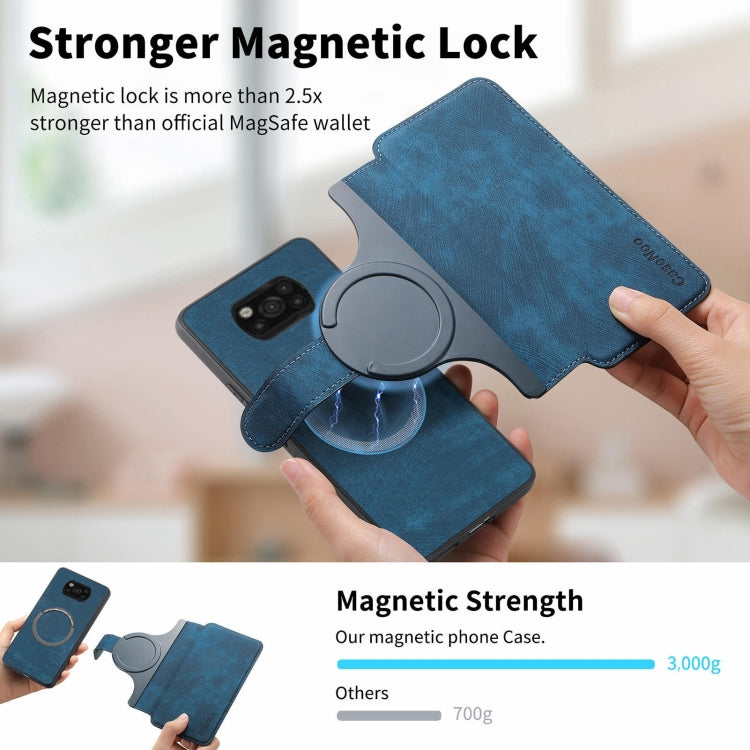 For Xiaomi Poco X3 NFC CaseNeo MagSafe RFID Anti-theft Retro Leather Phone Case