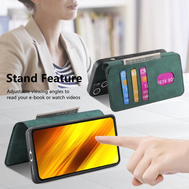 For Xiaomi Poco X3 NFC CaseNeo MagSafe RFID Anti-theft Retro Leather Phone Case