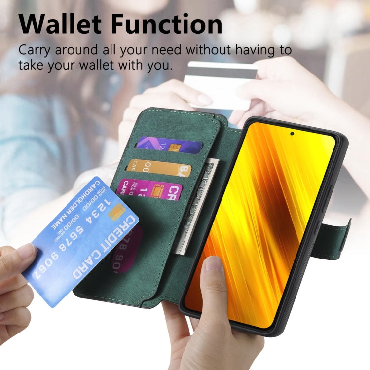 For Xiaomi Poco X3 NFC CaseNeo MagSafe RFID Anti-theft Retro Leather Phone Case