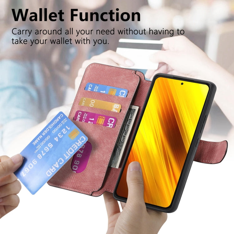 For Xiaomi Poco X3 NFC CaseNeo MagSafe RFID Anti-theft Retro Leather Phone Case
