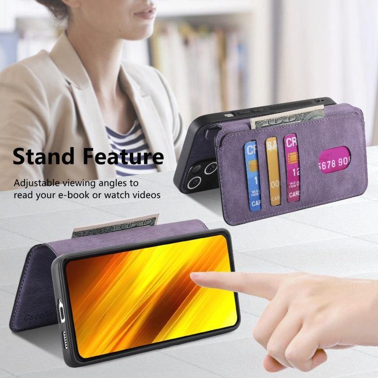 For Xiaomi Poco X3 NFC CaseNeo MagSafe RFID Anti-theft Retro Leather Phone Case
