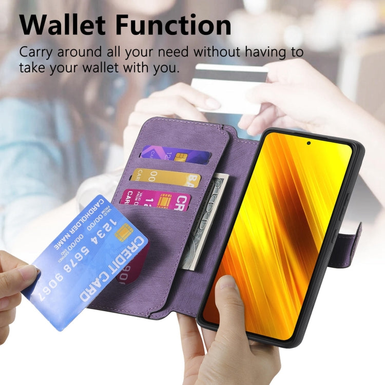For Xiaomi Poco X3 NFC CaseNeo MagSafe RFID Anti-theft Retro Leather Phone Case