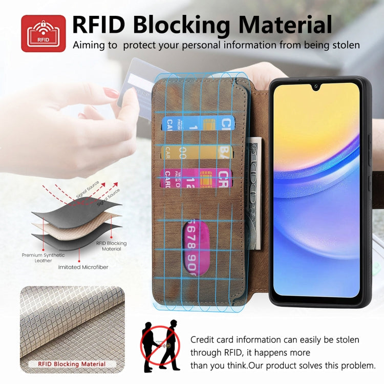 For Galaxy A15 5G CaseNeo MagSafe RFID Anti-theft Retro Leather Phone Case