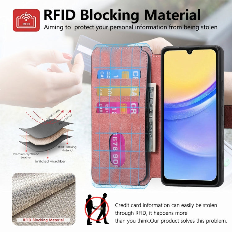 For Galaxy A15 5G CaseNeo MagSafe RFID Anti-theft Retro Leather Phone Case