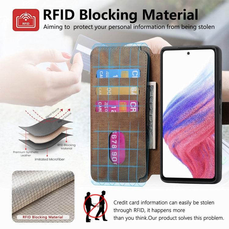 For Galaxy A53 5G CaseNeo MagSafe RFID Anti-theft Retro Leather Phone Case