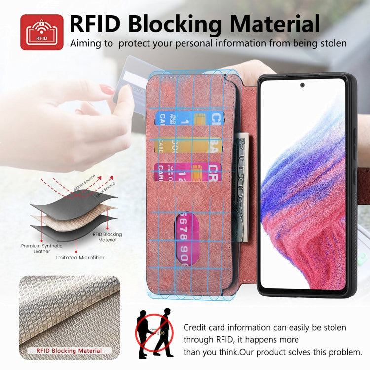 For Galaxy A53 5G CaseNeo MagSafe RFID Anti-theft Retro Leather Phone Case