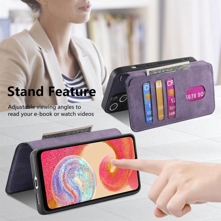 For Galaxy A04e CaseNeo MagSafe RFID Anti-theft Retro Leather Phone Case