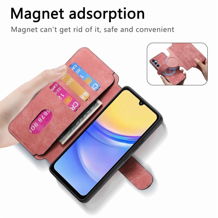 For Galaxy A17 4G / 5G CaseNeo MagSafe RFID Anti-theft Retro Leather Phone Case