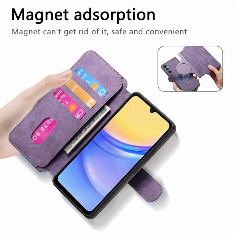 For Galaxy A17 4G / 5G CaseNeo MagSafe RFID Anti-theft Retro Leather Phone Case