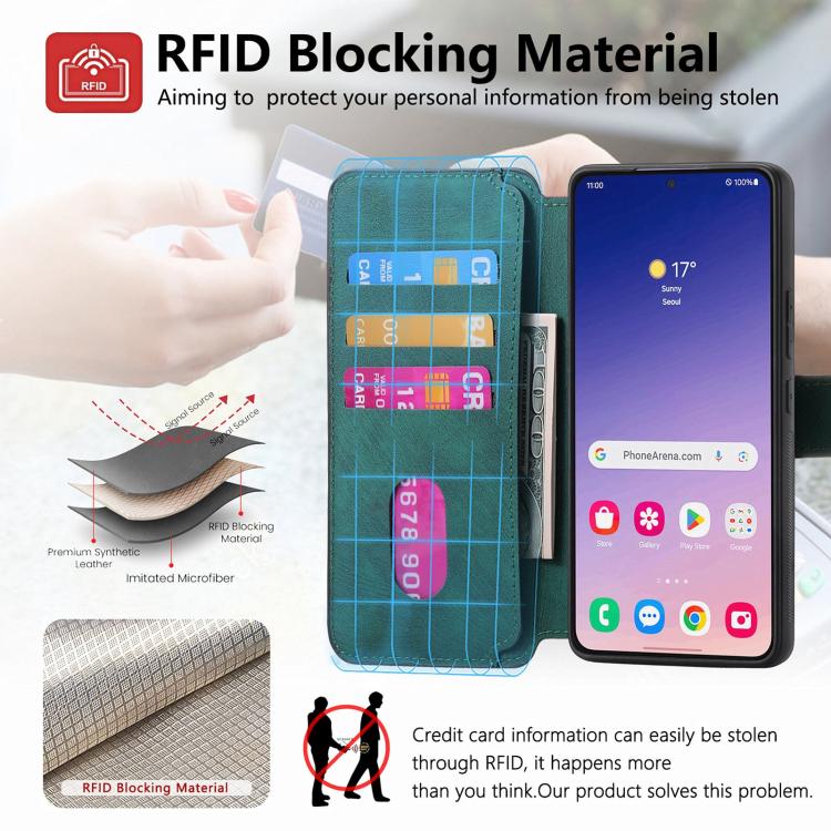 For Galaxy A57 5G CaseNeo MagSafe RFID Anti-theft Retro Leather Phone Case