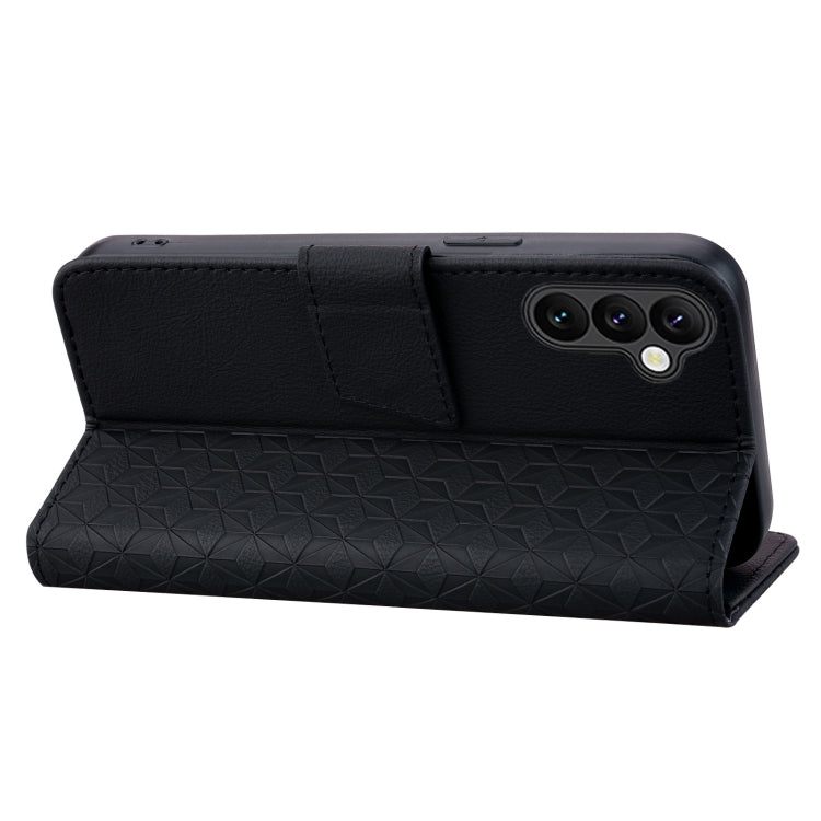 For Samsung Galaxy A26 / A16 5G Diamond Buckle Leather Phone Case with Lanyard