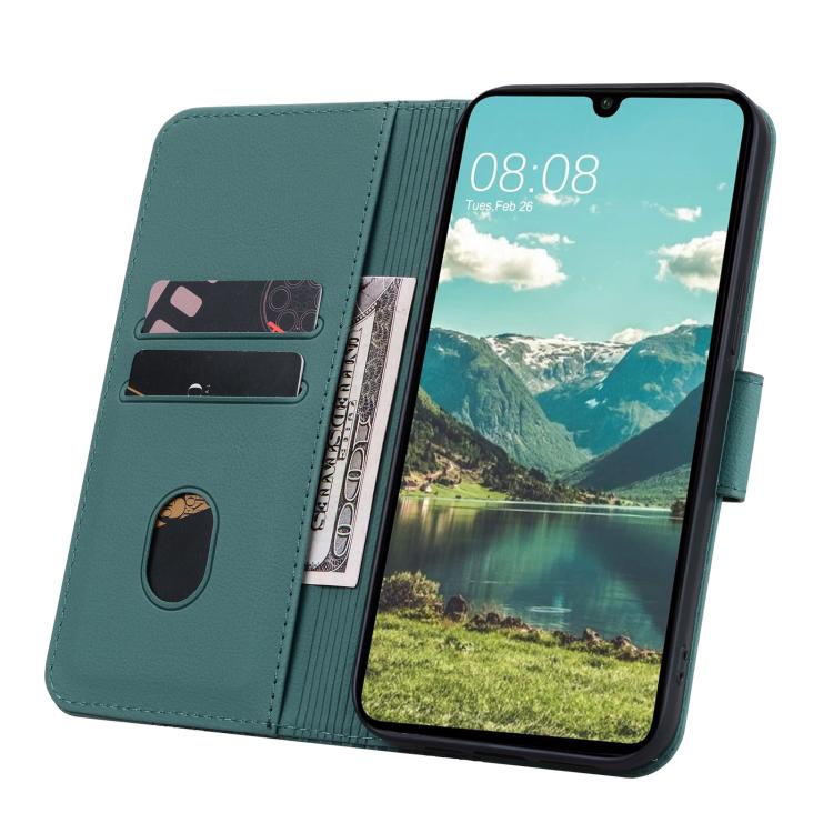 For Samsung Galaxy A37 5G Diamond Buckle Leather Phone Case with Lanyard