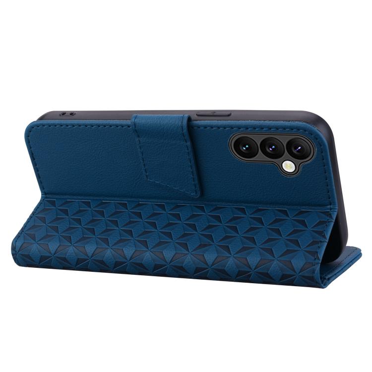 For Samsung Galaxy A57 5G Diamond Buckle Leather Phone Case with Lanyard
