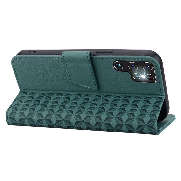 For Samsung Galaxy S24 Ultra 5G Diamond Buckle Leather Phone Case with Lanyard