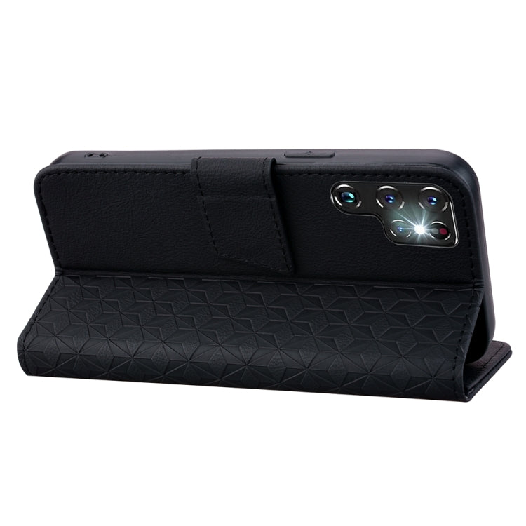 For Samsung Galaxy S24 Ultra 5G Diamond Buckle Leather Phone Case with Lanyard