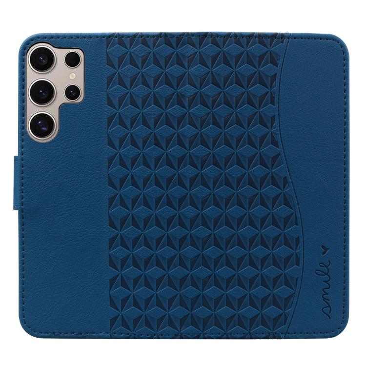 For Samsung Galaxy S25 Ultra 5G Diamond Buckle Leather Phone Case with Lanyard