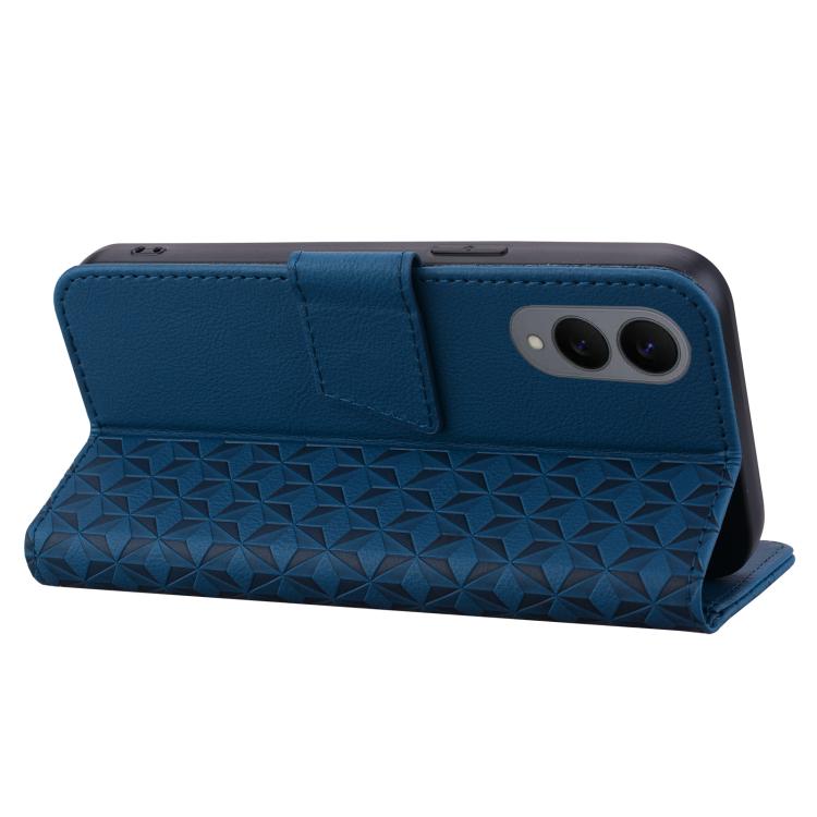 For Samsung Galaxy S25 Edge 5G Diamond Buckle Leather Phone Case with Lanyard