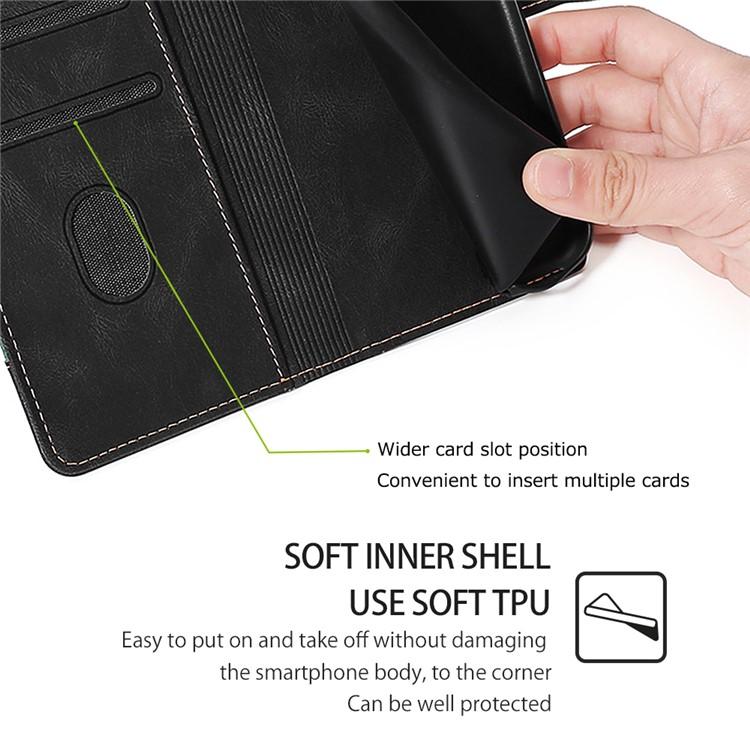 For iPhone 17 Skin Feel Magnetic Buckle Leather Phone Case
