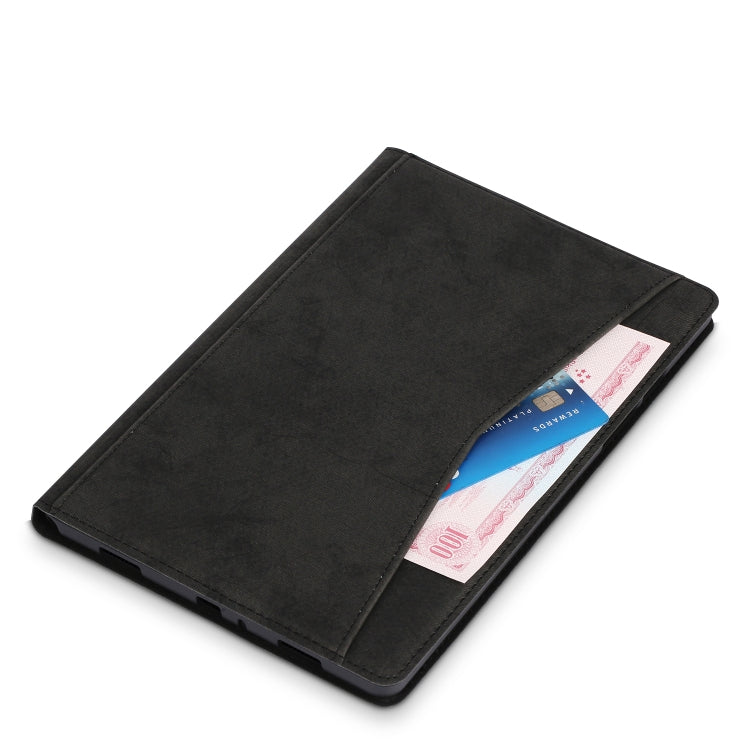 For Samsung Galaxy Tab A7 2020 T500 / T505 Marble Cloth Texture TPU Horizontal Flip Leather Case with Holder