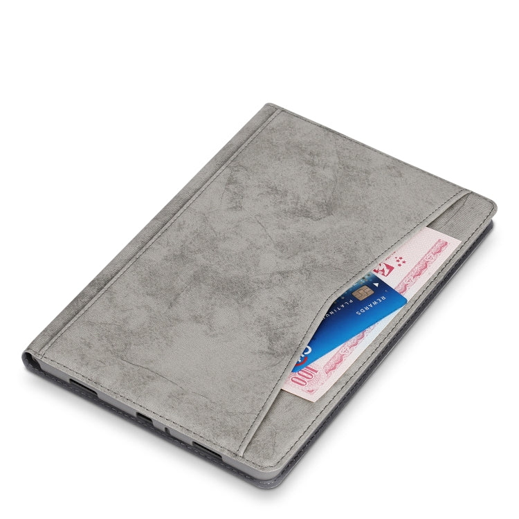 For Samsung Galaxy Tab A7 2020 T500 / T505 Marble Cloth Texture TPU Horizontal Flip Leather Case with Holder