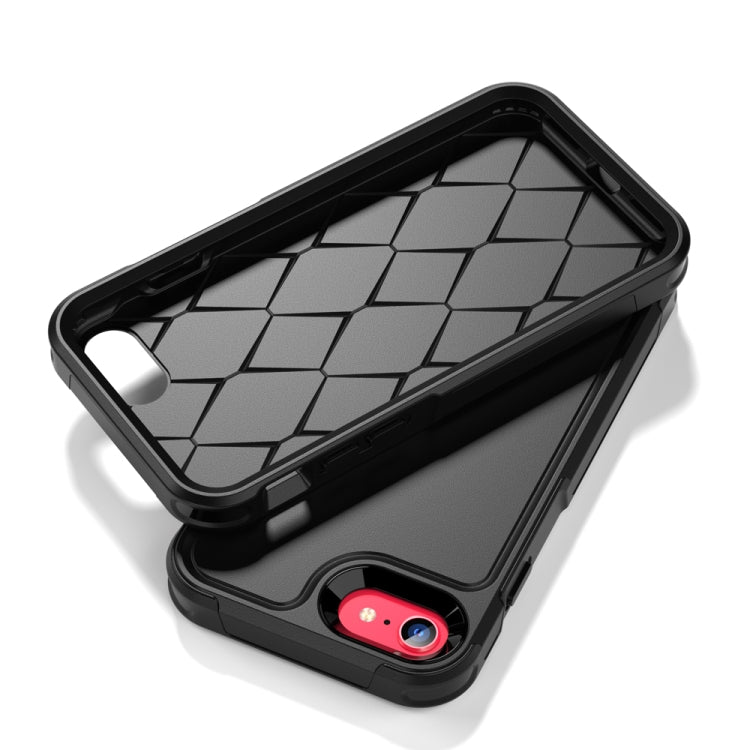 For iPhone 7 / 8 / SE 2022 RedPepper Armor PC Hybrid TPU Phone Case - Black
