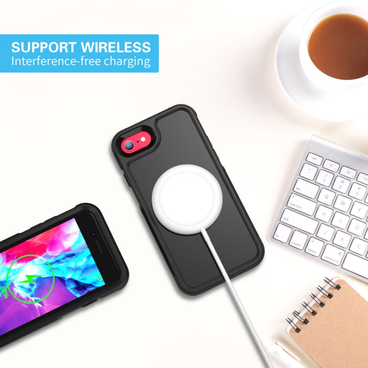 For iPhone 7 / 8 / SE 2022 RedPepper Armor PC Hybrid TPU Phone Case - Black
