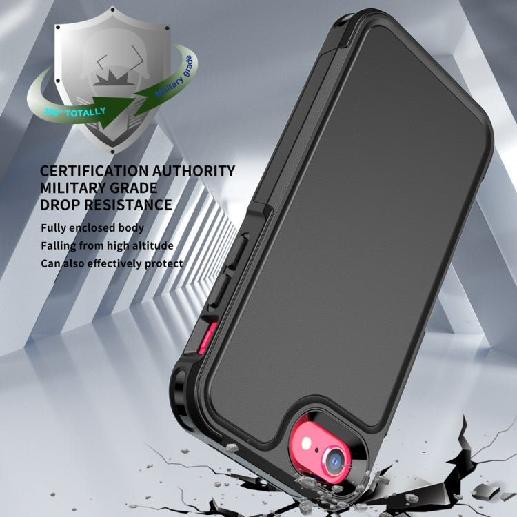 For iPhone 7 / 8 / SE 2022 RedPepper Armor PC Hybrid TPU Phone Case - Black