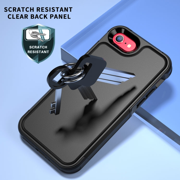 For iPhone 7 / 8 / SE 2022 RedPepper Armor PC Hybrid TPU Phone Case - Black