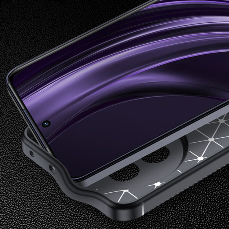 For Realme 13 5G Global Carbon Fiber Texture Shockproof TPU Phone Case - Black
