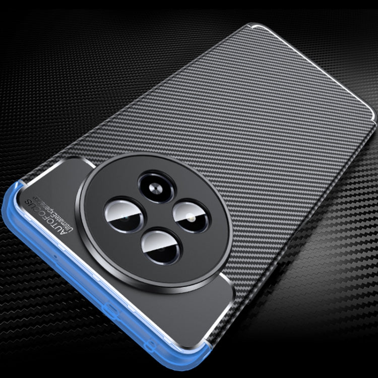 For Realme 13 5G Global Carbon Fiber Texture Shockproof TPU Phone Case - Black