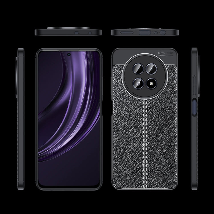 For Realme 13 5G Global Litchi Texture Shockproof TPU Phone Case - Black